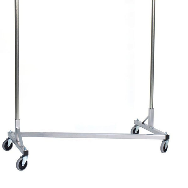 Quality Fabricators¨ Heavy Duty Garment Z-Rack : Quickrail - 3' Base x 5' Uprigh