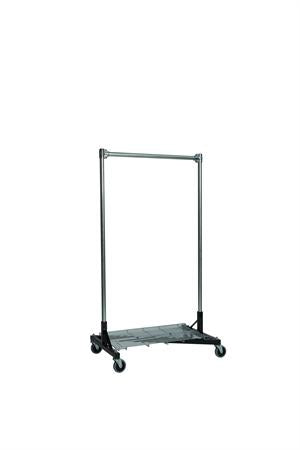 Quality Fabricators¨ Heavy Duty Garment Z-Rack : Bottom Shelf- 3' Base x 5' Uprights