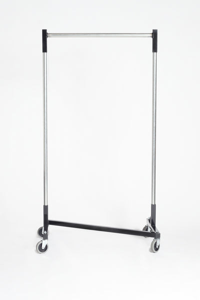 Quality Fabricators¨ Heavy Duty Garment Z-Rack : Quickrail - 3' Base x 5' Uprights