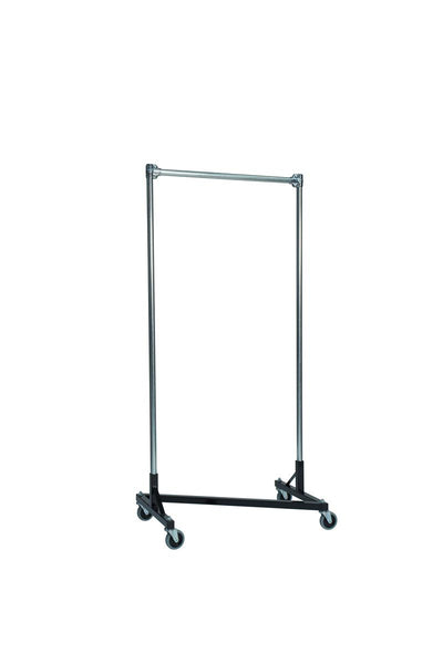 Quality Fabricators¨ Heavy Duty Garment Z-Rack : Single Rail - 3' Base x 6' Uprights