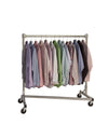 Quality Fabricators¨ Heavy Duty Garment Z-Rack : Single Rail - 4' Base x 4' Uprights