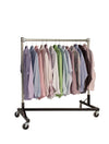 Quality Fabricators¨ Heavy Duty Garment Z-Rack : Single Rail - 4' Base x 4' Uprights