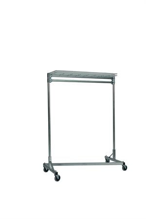 Quality Fabricators¨ Heavy Duty Garment Z-Rack : Top Shelf- 4' Base x 5' Uprights
