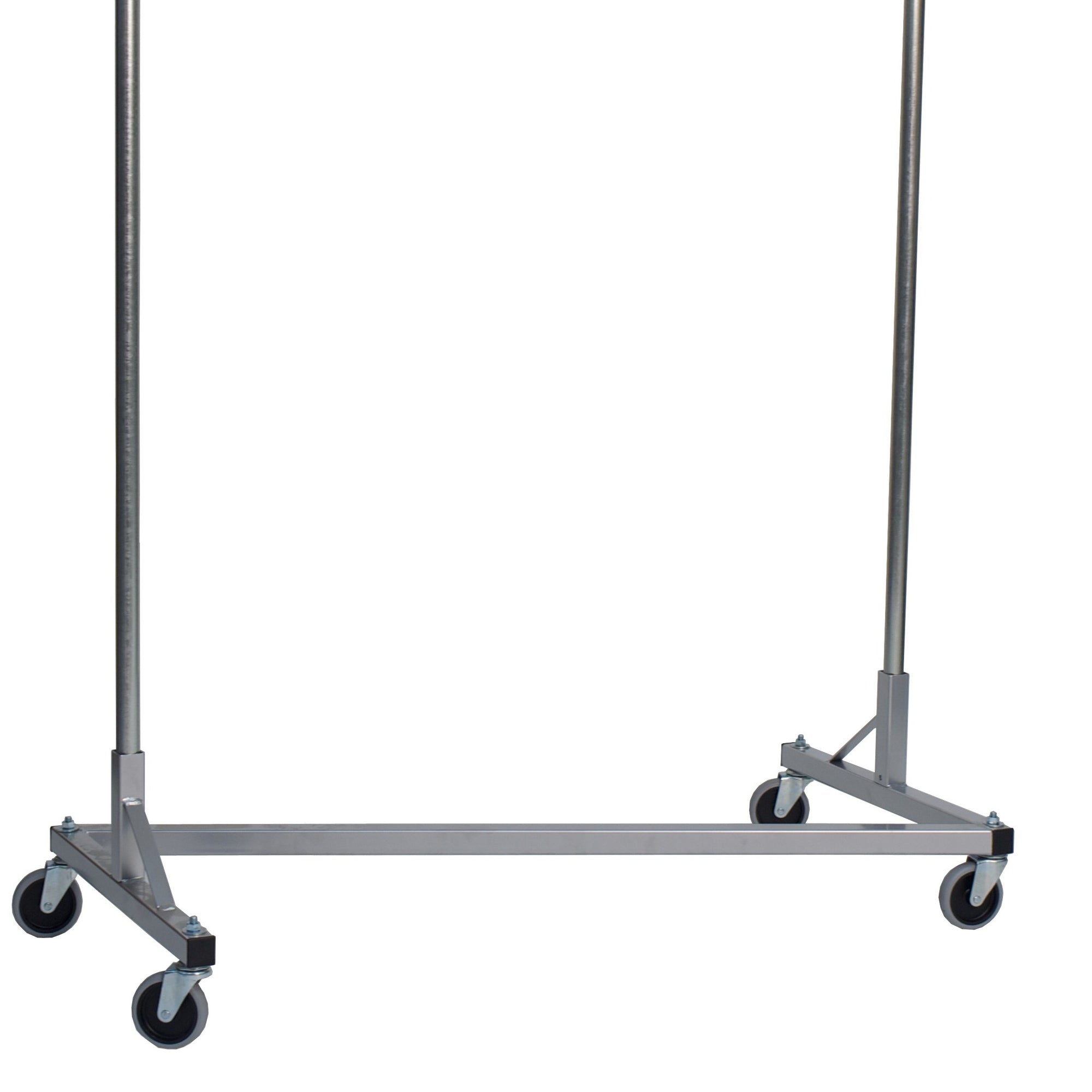 Quality Fabricators¨ Heavy Duty Garment Z-Rack : Quickrail - 4' Base x 5' Uprights
