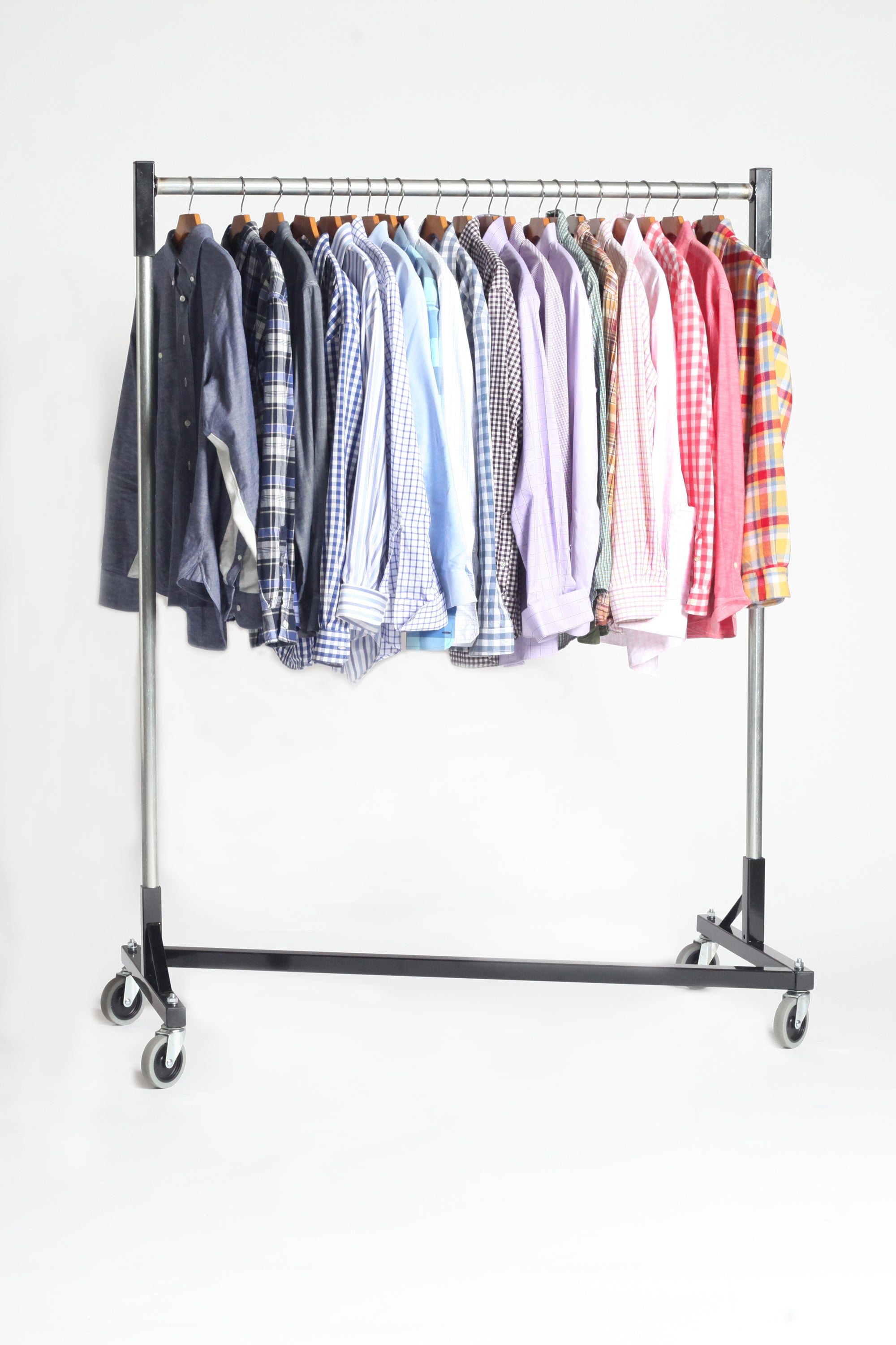 Quality Fabricators¨ Heavy Duty Garment Z-Rack : Quickrail - 4' Base x 5' Uprights