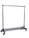 Quality Fabricators¨ Heavy Duty Garment Z-Rack : Bottom Shelf- 5' Base x 5' Uprights