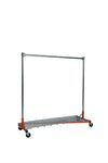 Quality Fabricators¨ Heavy Duty Garment Z-Rack : Bottom Shelf- 5' Base x 5' Uprights