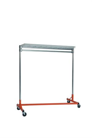 Quality Fabricators¨ Heavy Duty Garment Z-Rack : Top Shelf- 5' Base x 5' Uprights