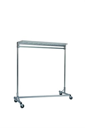 Quality Fabricators¨ Heavy Duty Garment Z-Rack : Top Shelf- 5' Base x 5' Uprights