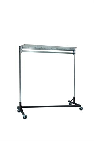 Quality Fabricators¨ Heavy Duty Garment Z-Rack : Top Shelf- 5' Base x 5' Uprights