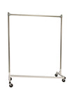 Quality Fabricators Heavy Duty Garment Z-Rack : Single Rail - 5' Base x 5' Uprights