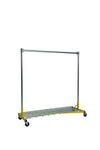 Quality Fabricators¨ Heavy Duty Garment Z-Rack : Bottom Shelf- 5' Base x 5' Uprights