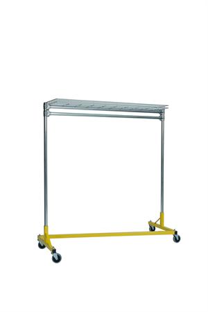 Quality Fabricators¨ Heavy Duty Garment Z-Rack : Top Shelf- 5' Base x 5' Uprights