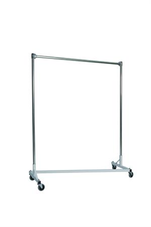 Quality Fabricators¨ Heavy Duty Garment Z-Rack : Single Rail - 5' Base x 6' Uprights