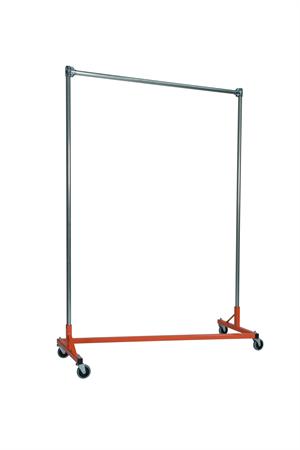 Quality Fabricators¨ Heavy Duty Garment Z-Rack : Single Rail - 5' Base x 7' Uprights