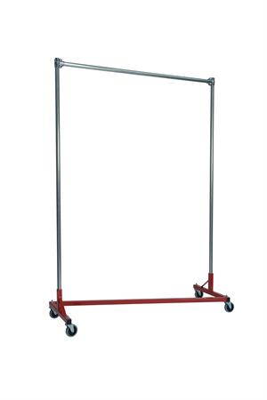 Quality Fabricators¨ Heavy Duty Garment Z-Rack : Single Rail - 5' Base x 7' Uprights