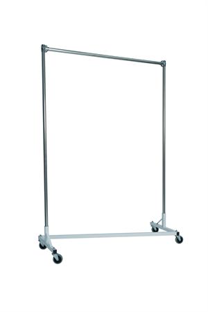 Quality Fabricators¨ Heavy Duty Garment Z-Rack : Single Rail - 5' Base x 7' Uprights