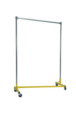 Quality Fabricators¨ Heavy Duty Garment Z-Rack : Single Rail - 5' Base x 7' Uprights