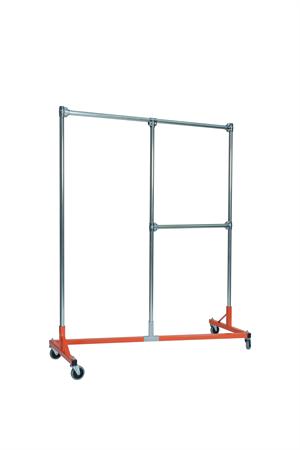 Quality Fabricators¨ Heavy Duty Garment Z-Rack : Quality Fabricators¨ Split Rail - 5' Base x 6' Uprights
