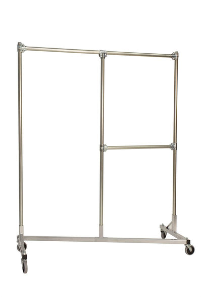 Quality Fabricators™ Heavy Duty Garment Z-Rack : Quality Fabricators™ Split Rail - 5' Base x 7' Uprights