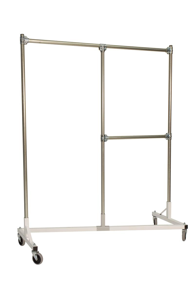 Quality Fabricators¨ Heavy Duty Garment Z-Rack : Quality Fabricators¨ Split Rail - 5' Base x 6' Uprights