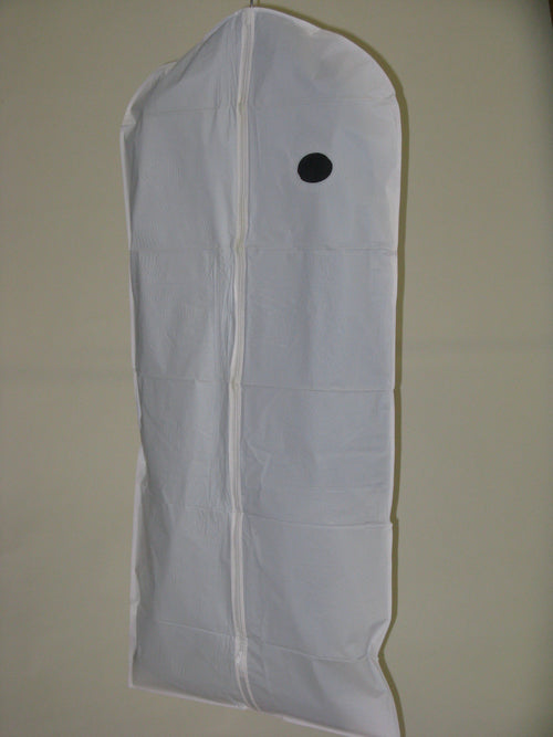 Garment Bag - White Vinyl Long