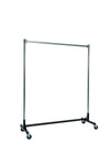 Quality Fabricators¨ Heavy Duty Garment H-Rack : Single Rail - 5' Base x 6' Uprights